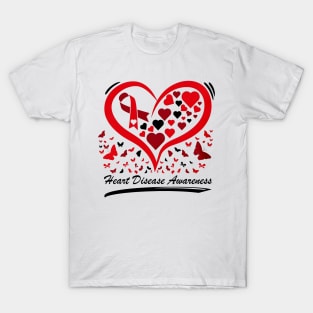 Heart Disease Awareness, Go Red, Heart Healthy, Red Ribbon T-Shirt